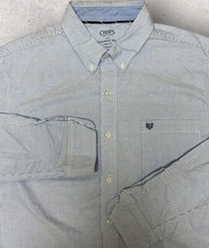 Chaps Coastland Wash Oxford Button-Up Shirt Men's FITS XL Striped