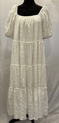 NWT North end Prairie Cottagecore White peasant dress