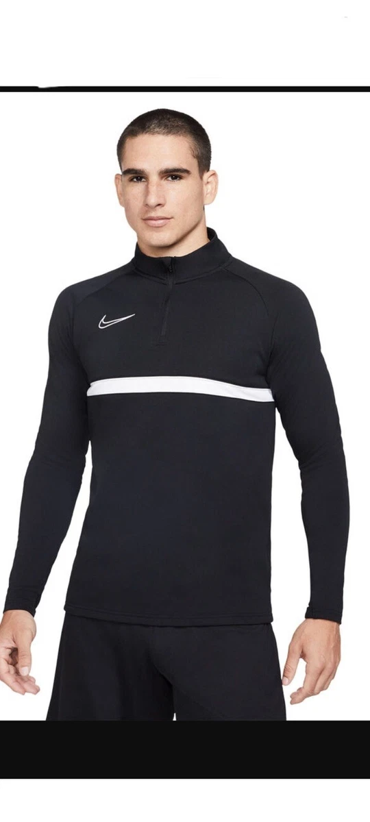 Nike Academy Essential 1 4 Zip Track Top Running Shirt Black Dri
