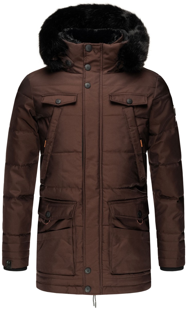 Warme Winterjacke Winterjacke Herren Kunstfell Marikoo Herren