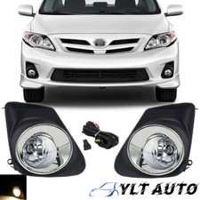 Front Chrome Housing Fog Lights Wbulbs For 2011-2013 Toyota Corolla S Xrs Le