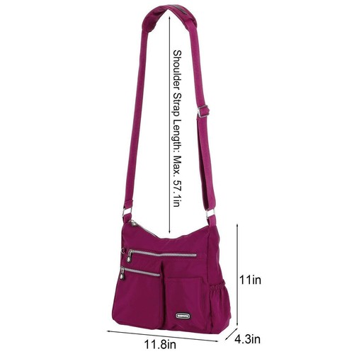Womens Waterproof Large Messenger Cross Body Ladies Handbag Shoulder Bag Purse - Picture 2 of 18
