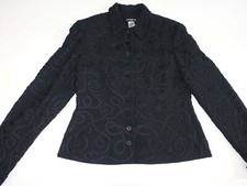 Jones New York Women's Beaded Embellished Blazer Jacket 6 Petite Black 6P JNY