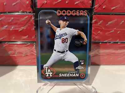 2024 MLB Topps Chrome Emmet Sheehan #221 Base Rookie Card