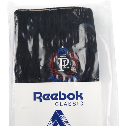 NUEVO CON ETIQUETAS Palace x Reebok Negro Corona Logo Tejido Crew Calcetines Para Hombre L DS SS21 AUTÉNTICOS - Imagen 4 de 9