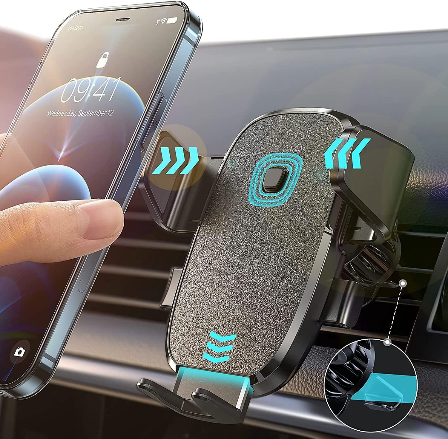 Phone Holder for Cars 2022 Upgrade Air Vent Car Phone Holder Never Slip Fall