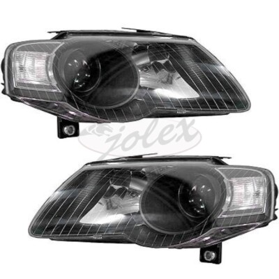 Scheinwerfer schwarz mit Stellmotor rechts+links Set für VW Passat 3c 05-10 NEU