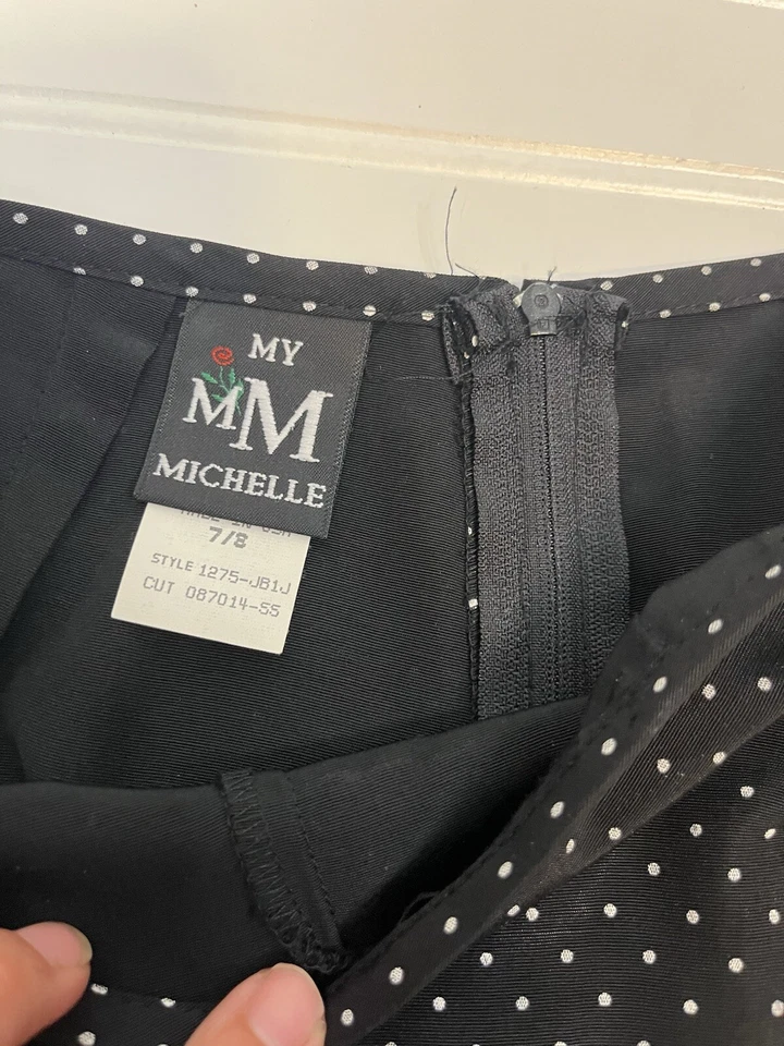 Vtg My Michelle Black And White Polka Dot Skort Size 7/8 90’s Y2K - Image 3 of 4