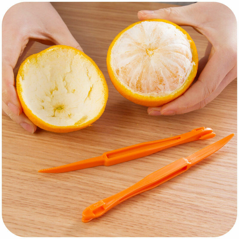 2-Pack Citrus Peeler Set - Orange, Lemon, Mango Fruit Tool With Safe Plastic Design