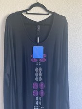 NWT Plus Sz 3X/4X Huseyin Kucuk stretchy knit black dress With diamond Front