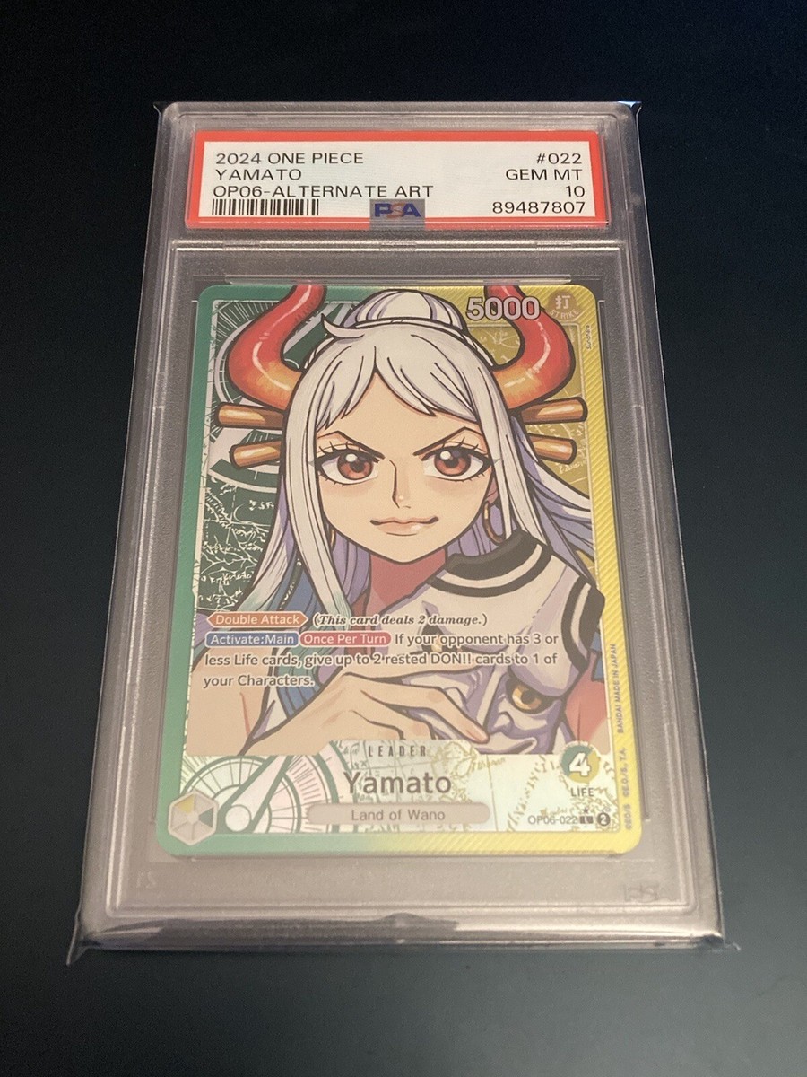 2024 One Piece YAMATO #022 OP06 Alternate Art Leader PSA 10