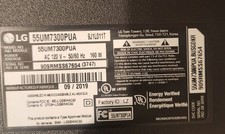 LG 55UM7300PUA Items - Power Board LGP55T- 19U1, Input Board, Speakers Remote