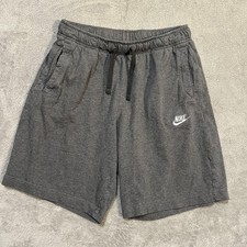 Nike Sportswear Club Fleece Shorts Mens Small Gray 8" French Terry Sweat