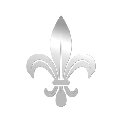 Fleur De Lis Sticker Die Cut Chrome Mirror Gold Silver Oil Slick Rainbow