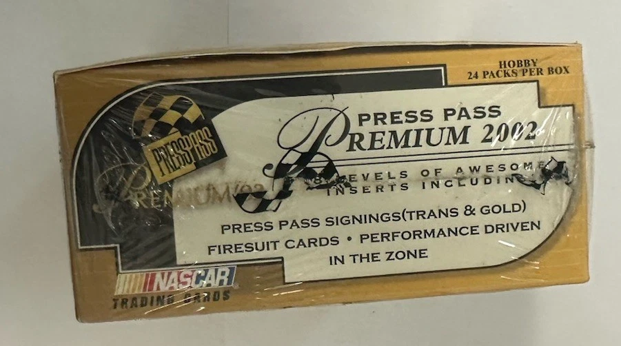 2002 Press Pass Premium NASCAR Racing Hobby Edition Box Factory Sealed 24 Pack - Image 4 of 4