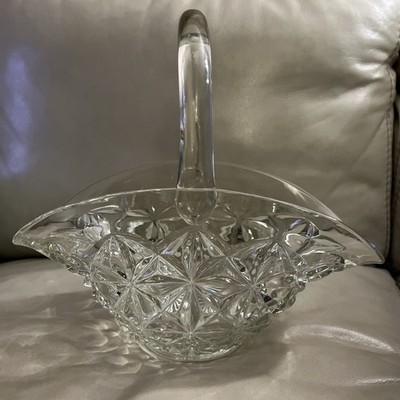 Williamsburg Glass Large Basket Tiffan-Franciscan, Vintage  
