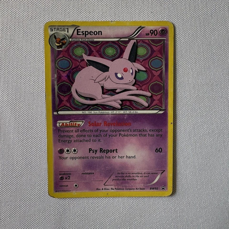 Pokémon Jolteon, Espeon, Eevee Black Star Promos Holo BW91, 92 & 94 Eeveelution - Image 3 of 4