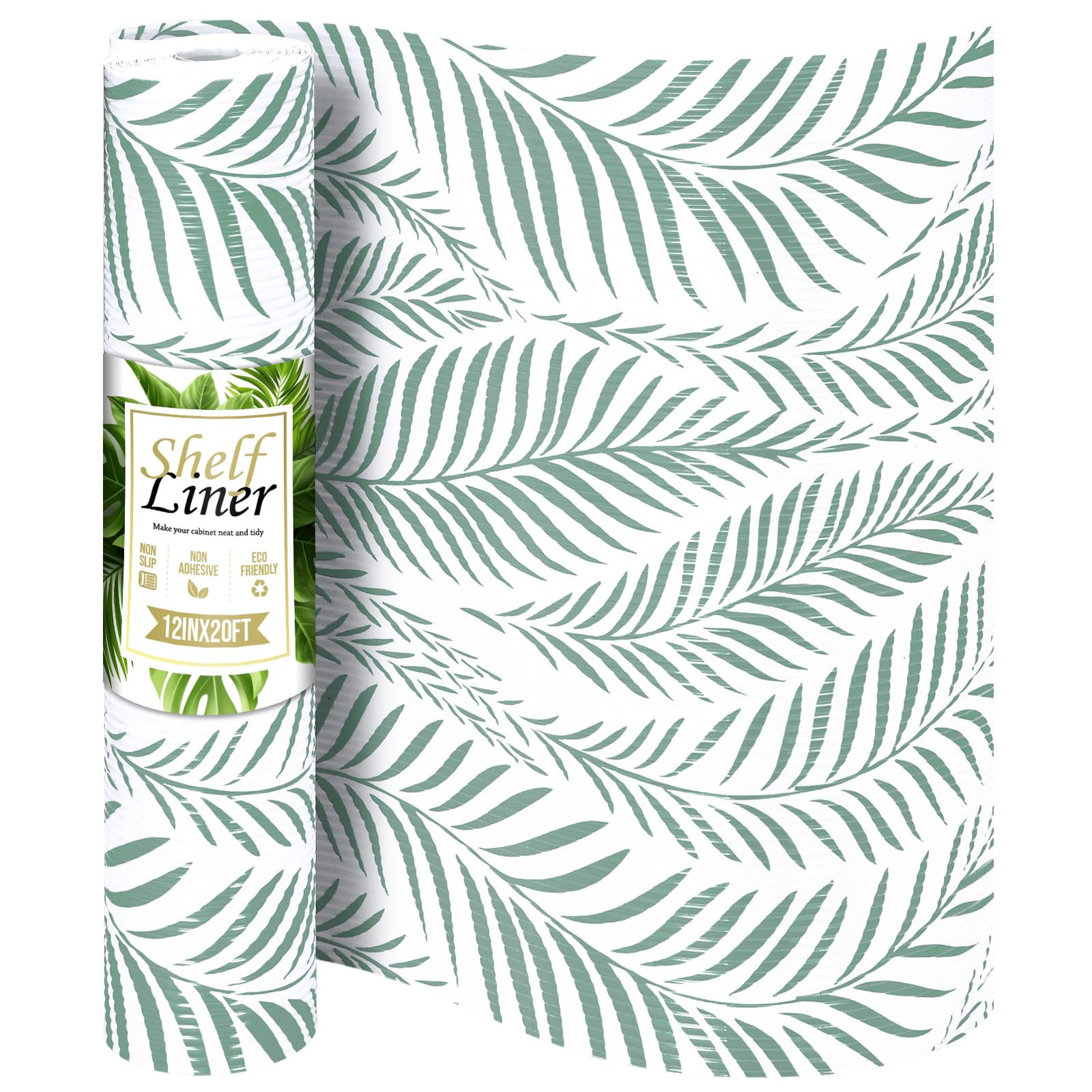 Non-Slip Waterproof Adhesive Shelf Liner for Kitchen Cabinets & Drawers