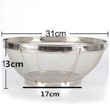 Gro?es feinmaschiges Nudelsieb, Metallsieb f��r Reis, Quinoa, Joghurt zuverl?s