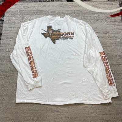 Harley Davidson Shirt 4XL XXXXL White Biker HD Texas Fort Worth Motorcycle Mens