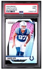 2024 PANINI PRIZM SILVER RC LAIATU LATU #366 PSA MINT 9 ROOKIE COLTS