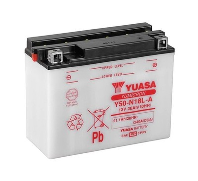 YUASA Battery with Electrolyte Y50-N18L-A COMBIPACK