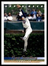 Ryne Sandberg 1993 Upper Deck #175 Cubs MLB READ FREE SHIPPING AutographDen