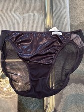 Vintage Vassarette Sheer Black Nylon / Spandex Panties Size 5