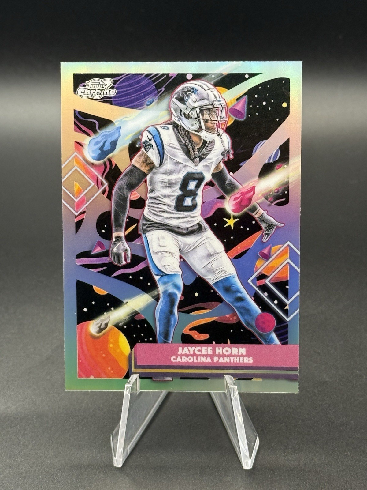 2025 Topps Cosmic Chrome Football - Refractor Jaycee Horm Carolina Panthers #15
