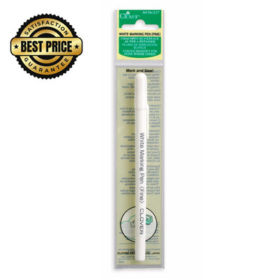 Clover White Marking Fine Pen (517) 1 Count (Pack of 1), 