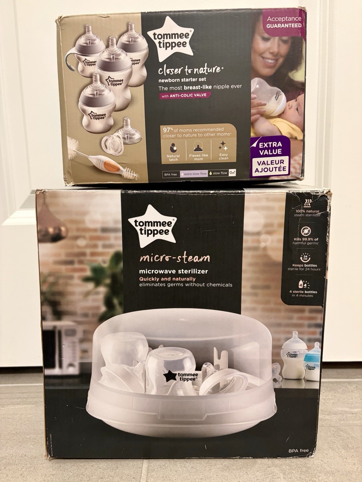 Tommee Tippee Baby Bundle &ndash; Newborn Starter Set + Microwav