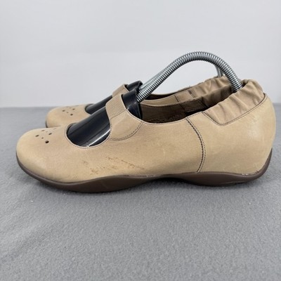 Dansko Balance Womens 11.5 EU 42 Beige Leather Mary Jane Flats Comfort Shoes