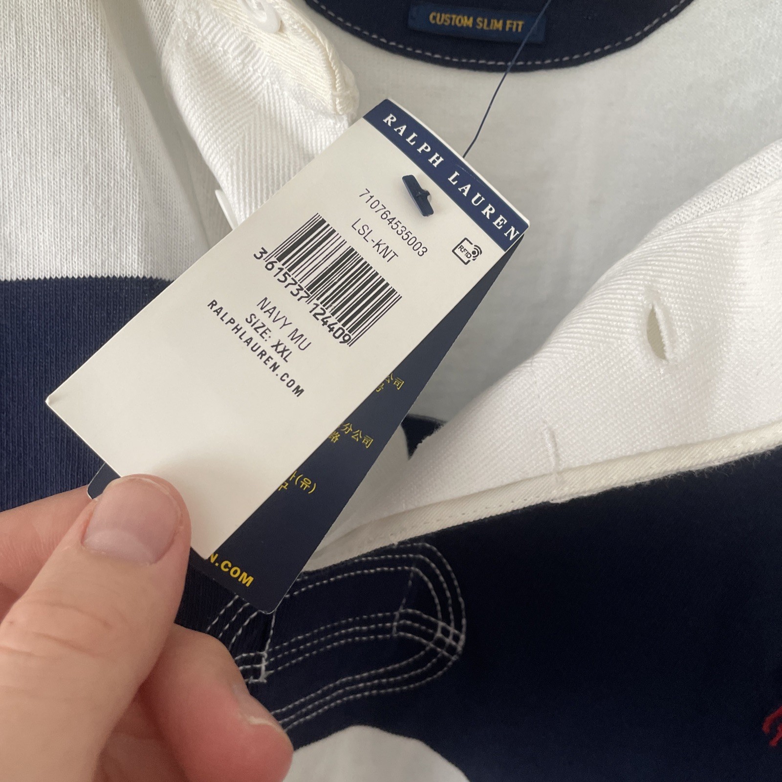 polo ralph lauren custom slim fit long sleeve rugby polo Size XXL NEW RRP £180 image 6