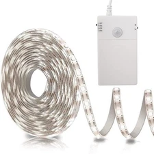 echosari Battery Operated Motion Sensor Cabinet Strip Lights, Cool White 