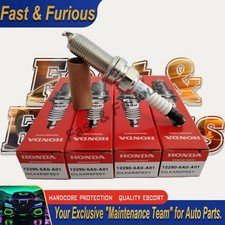 4PCS OEM NGK 12290-6A0-A01 Spark Plug DILKAR8P8SY For Honda Civic CR-V 92411