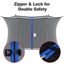 Trampoline Safety Net Replacement Enclosure Net For 12/13/14/15 FT Trampolines