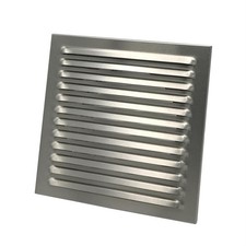 Alu Zuluftgutter 210x210mm Stutzen 150mm Aluminium Gitter Frischluftgitter
