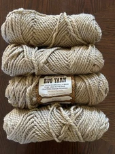 Lot of 4 Rug Crafters Rug Yarn 25-125 Sand Navajo Tan