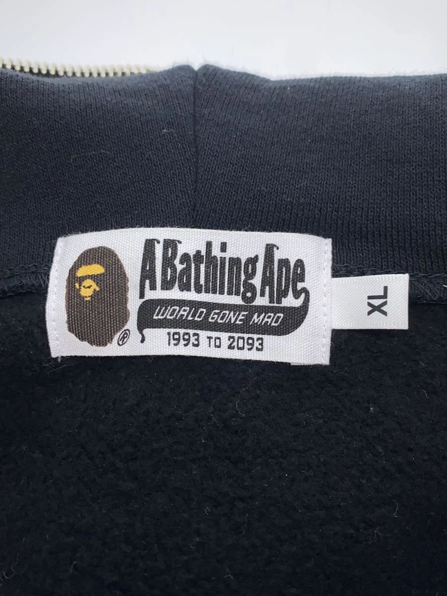 A BATHING APE (BAPE) Felpa con cappuccio zip A BATHING APE nera XL usata