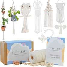 Macrame Kit for Beginners 153pc, 15 Projects youth large / 11-13, Multicolor