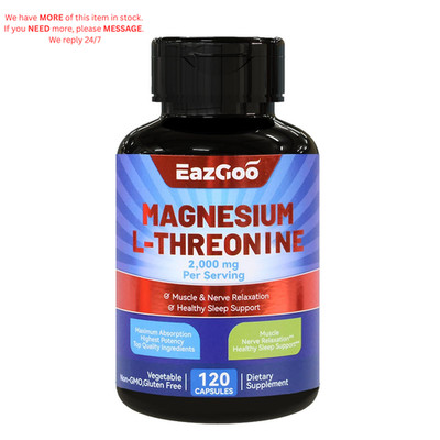 EAZGOO Magnesium L-Threonine Supplement, Mineral 120 Count (Pack of 1) 