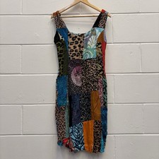 Handmade Patchwork Dress Fair Trade Bali Festival Boho Midi Dress S Ethical