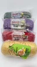 Pepperell Bonnie Cobra Tail Macrame Braid Craft Cord Lot Purple Red Green Yellow