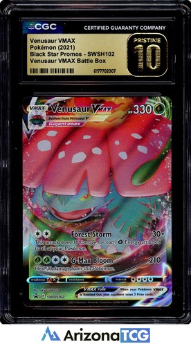 Pokemon 2021 Venusaur VMAX SWSH102 Black Star Promos PRISTINE CGC 10