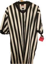 Alleson Athletic Men's V-Neck Referee Striped Shirt in Size 2XL - Pre-Owned