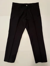 FOOTJOY Mens Golf Pants-34x30-Black Performance-Athletic Fit-5 Pocket
