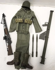 The Ultimate Soldier 1:6 Scale WWII US 2nd Ranger Uniform SET w BAR & Bazooka