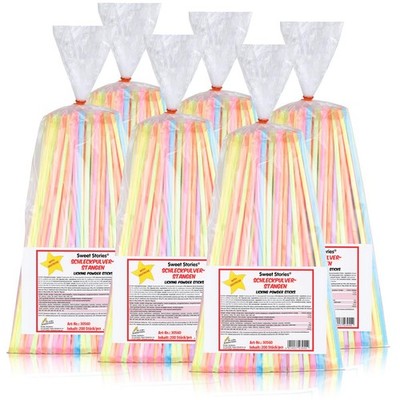 Sweet Stories Schleckpulverstangen 200 Stück - mit Traubenzucker (6er Pack)