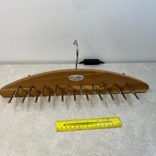 Woodlore Wooden Cedar Tie Belt & Scarf Hanger / Closet Organizer 42 Pegs READ