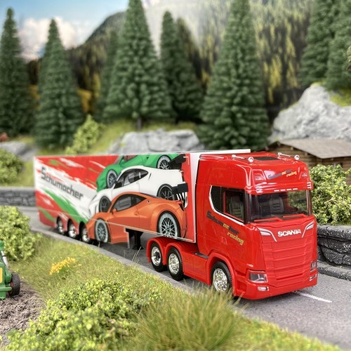 Scania CS20 HD Semi Schumacher, Décoré - HERPA 313643 - HO 1/87 | Condition: Neuf